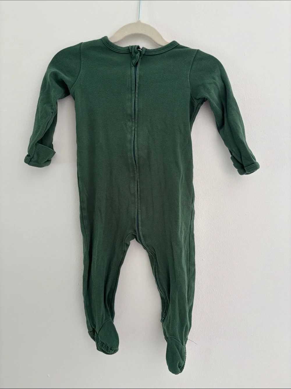 Toddler Forest Green Footed One-Piece Pajamas